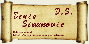 Denis Simunović vizit kartica